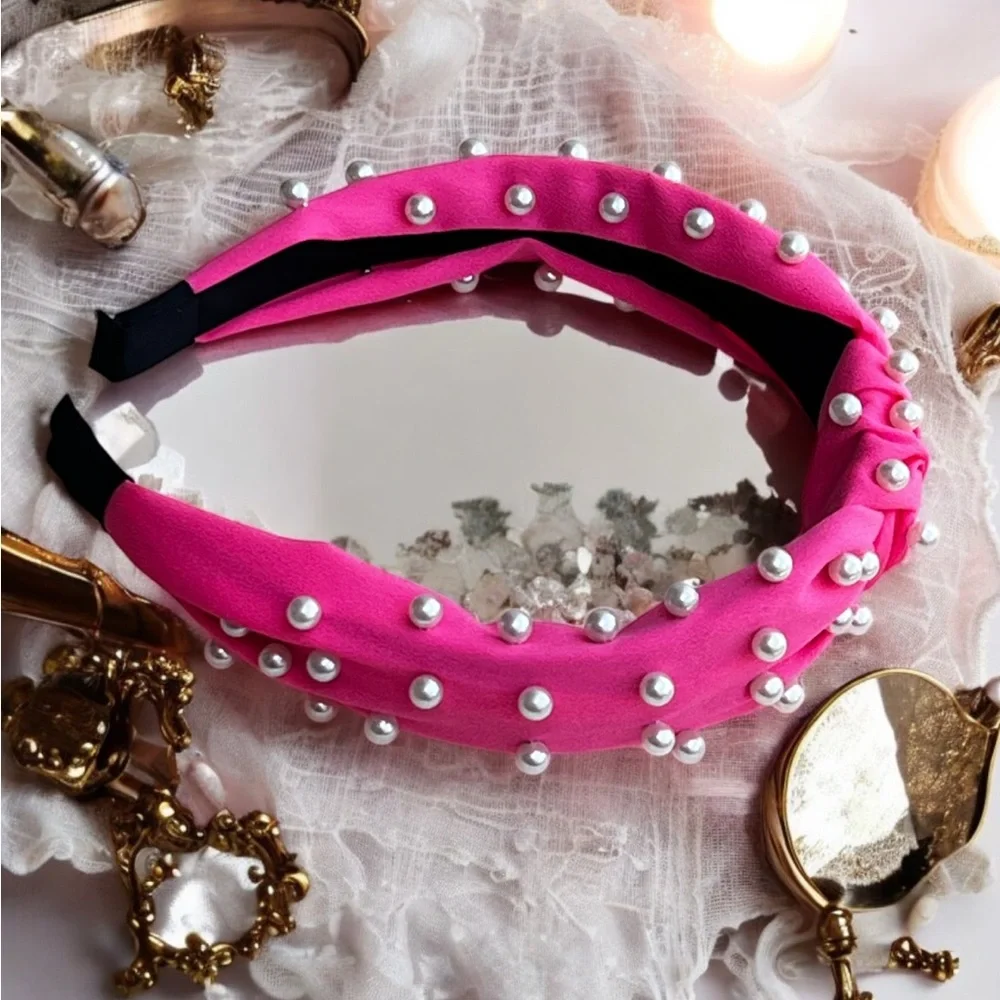 Isabel  knotted pearl Headband for kids NWT